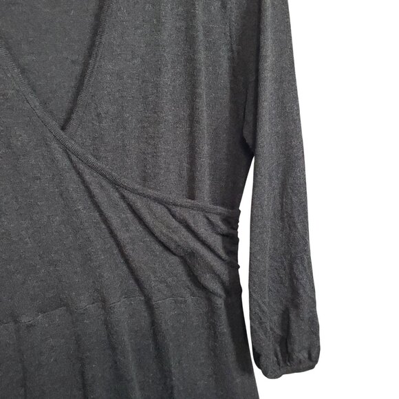 Boden Size 16R 16 Dress Light Knit Sweater Mock Wrap Midi Silk Cashmere Blend - Picture 10 of 12